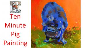 The Sunday Art Show - How to paint a pig in acrylics tutorial